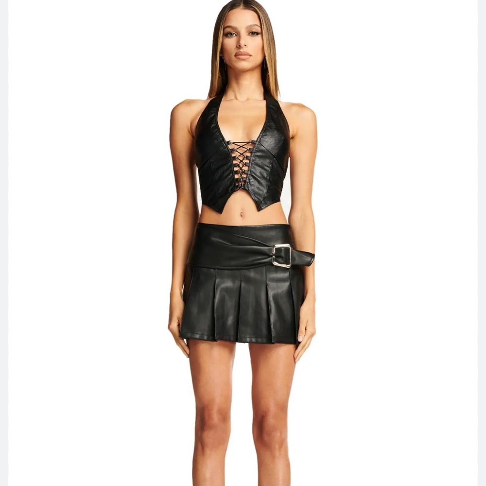I Am Gia Desmina Mini Skirt Leather